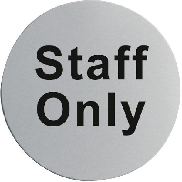 Nerezový nápis Vogue na dvere "Staff Only", U060