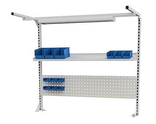 Bedrunka+Hirth konštrukcia pracovného stola 1500 mm, viacstenná konštrukcia s osvetlením, rozsiahle príslušenstvo rozmery v mm (ŠxV): 1500 x 1250, 03.900.15.320A