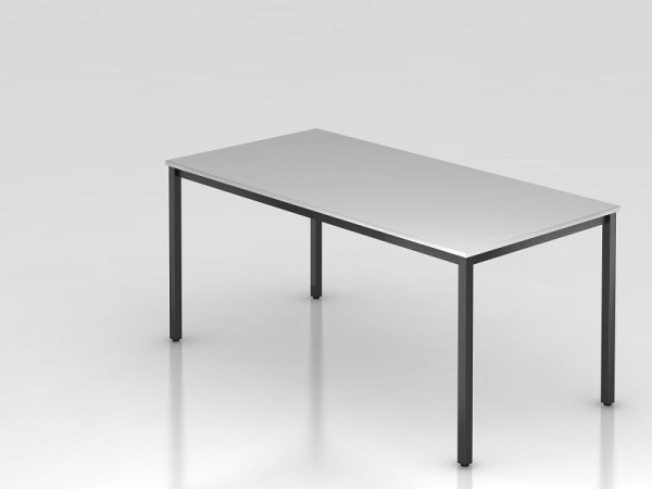 Hammerbacher zasadací stôl 160x80cm sivo/čierny štvorcový, obdĺžnikový tvar, VDQ16/5/D