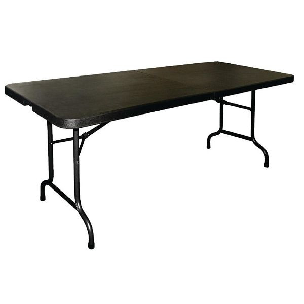 Bolero obdĺžnikový rozkladací stôl čierny 183cm, CB518
