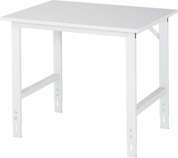Pracovný stôl série RAU Tom (6030) - výškovo nastaviteľný, melamínová doska, 1000x760-1080x800 mm, 06-625M80-10.12