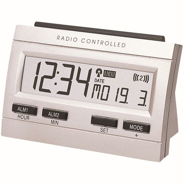 Rádiom riadený budík Technoline, Rádiom riadené hodiny DCF-77 s možnosťou manuálneho nastavenia, rozmery: 102 x 69 x 48 mm, WT 87