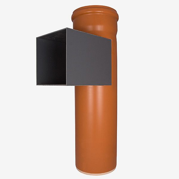HKW rúrka dverového sklzu PVC, štvorcová, Ø 250 mm, 708280-25