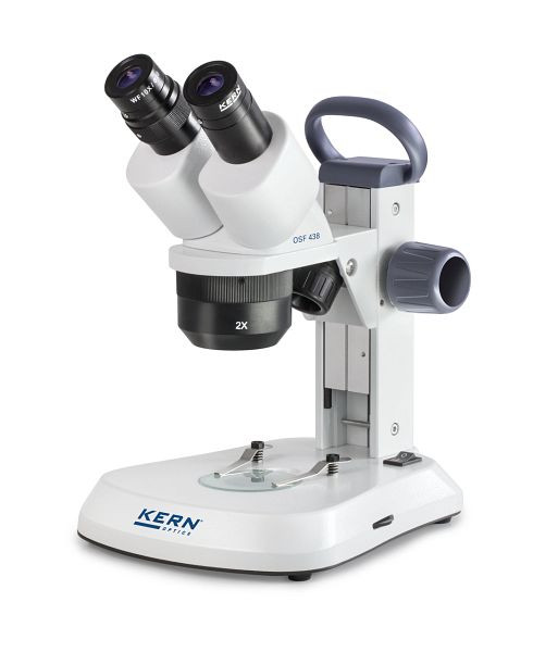 KERN Optics stereo mikroskop, Greenough 1x / 2x / 3x, binokulárny, Okulár WF 10 x / Ø 20 mm so zásuvným zdrojom proti plesniam, OSF 438