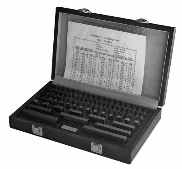 Sada meracích blokov MACK v drevenom kufríku, špeciálna oceľ 103 kusov, 0,5-100 mm