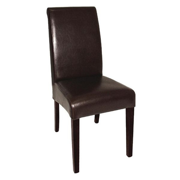 Jedálenské stoličky Bolero s okrúhlym operadlom imitácia kože tmavohnedá, PU: 2 kusy, GF956