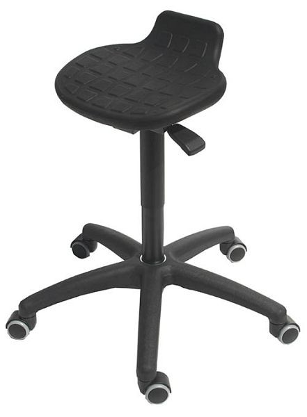Bedrunka+Hirth otočná stolička s podlahovými klzákmi, výška sedadla 415 - 605 mm, sedadlo: PU čierna, 05.3571.08