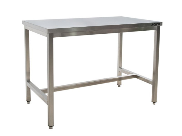 Nerezový stôl Saro, bez spodného krídla - hĺbka 700 mm, 600 mm, 700-1000