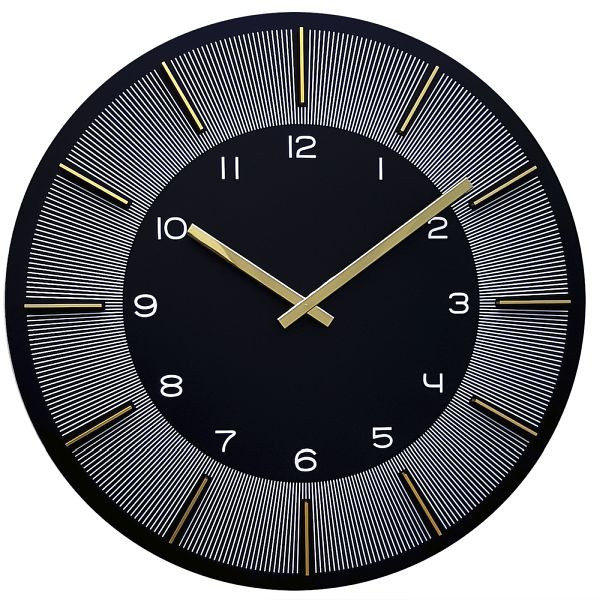 Technoline kremenné nástenné hodiny, číslice: zlaté, rozmery: Ø 40 cm, WT 2540