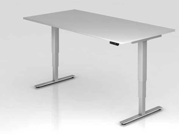 Hammerbacher elektrický sedací stôl 200x100cm sivý, pracovná výška 63,5 -128,5 cm, VXDSM2E/5/S