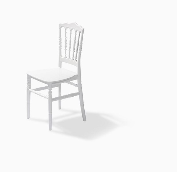 VEBA stohovacia stolička Napoleon ivory biela, polypropylén, 41x43x89,5cm (ŠxHxV), nie je krehká, 50400