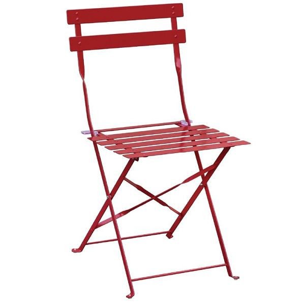 Skladacie terasové stoličky Bolero oceľové červené, PU: 2 kusy, GH555