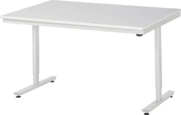Pracovný stôl RAU série adlatus 150 (elektricky výškovo nastaviteľný), EGB melamínová doska, 1500x720-1120x1000 mm, 08-AT-150-100-ME