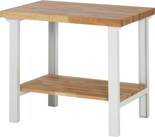 Pracovný stôl RAU séria 7000 - modulárny dizajn, masívna buková polica, 1000x840x700 mm, 03-7000-7-107B4S.12