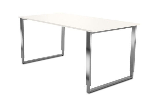 Kerkmann Stôl výškovo nastaviteľný s rámom, Aveto, Š 1600 x H 800 x V 680-820 mm, Biela, 114513.1