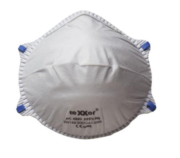 teXXor maska na jemný prach FFP2 "NR" s nosovou sponou, balenie 240, 4820