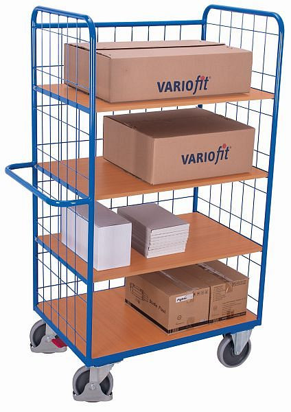 Vysoký policový vozík VARIOfit so sklopnými policami, vonkajšie rozmery: 1 200 x 700 x 1 890 mm (ŠxHxV), sw-700,250