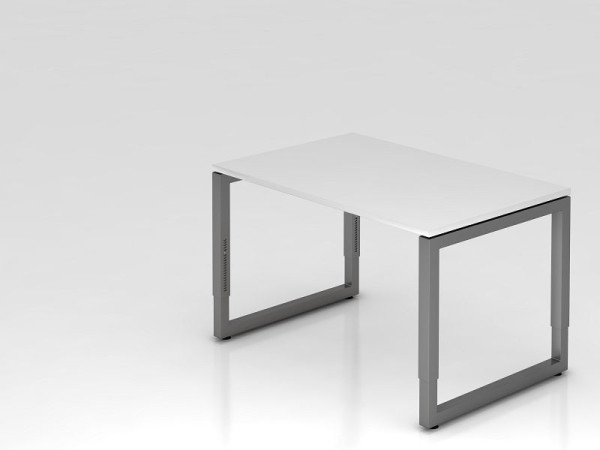 Hammerbacher písací stôl O-noha štvorcový 120x80cm biela/grafit, obdĺžnikový tvar s plávajúcou stolovou doskou, VRS12/W/G