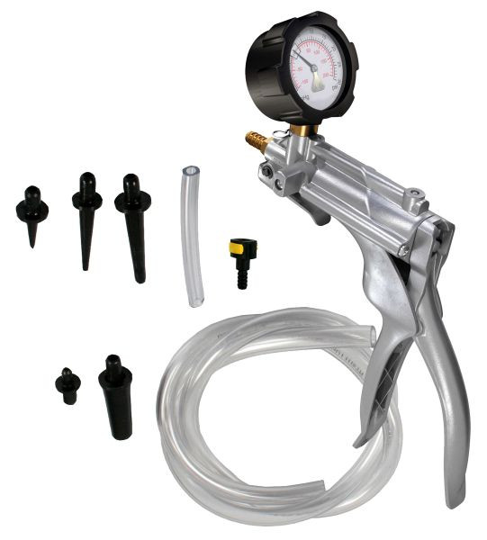 Busching tlaková/vákuová ručná pumpa kovová, tlak +4 bar / vákuum -1 bar, 100436