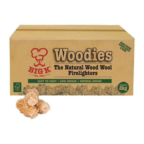 Big K Woodies prírodná drevitá vlna štartovacie kučery FSC 2kg, FJ729