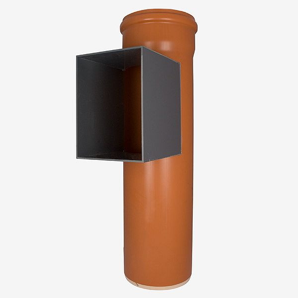 HKW PVC rúrka dverového sklzu, obdĺžniková, Ø 250 mm, hĺbka 245 mm, 9112-25