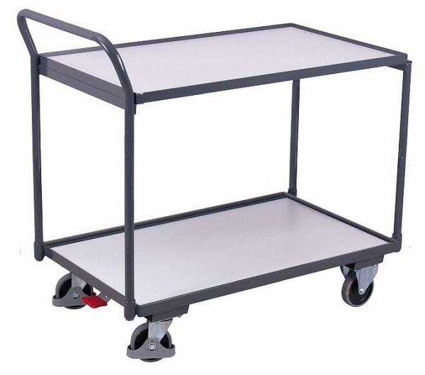 Stolový vozík VARIOfit ESD s 2 ložnými plochami, vonkajšie rozmery: 975 x 525 x 1 010 mm (ŠxHxV), sw-500,557