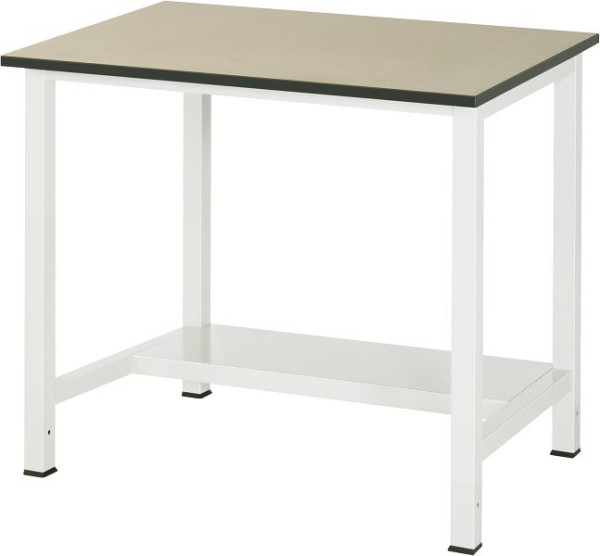 Pracovný stôl RAU séria 900, Š1000xH800xV825mm, MDF pracovná doska (stredne hustá drevovláknitá doska), hrúbka 22mm, s policou dole, hĺbka 320mm, 03-900-3-F22-10.12