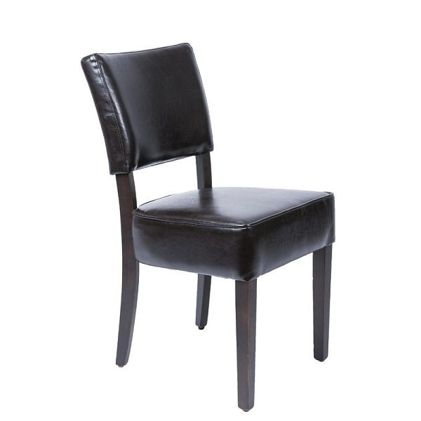 Jedálenské stoličky Bolero s hlbokým sedákom, imitácia kože, tmavo hnedá, PU: 2 kusy, GF957