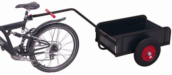 Príves na bicykel VARIOfit s bočnou stenou, vonkajšie rozmery: 1 835 x 810 x 810 mm (ŠxHxV), súprava kolies: pneumatiky, zu-1391/AG