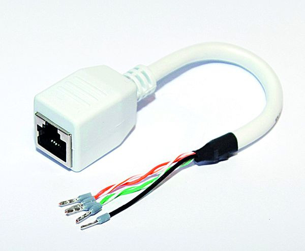 TCS breakout kábel pre priame pripojenie IP zariadení ISW5410 / IVW5411 RJ45 konektor, ZIX1402-0000