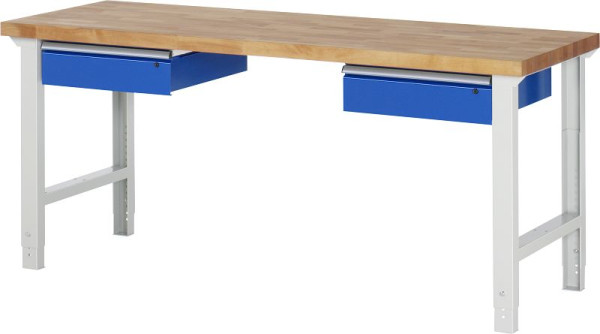 Pracovný stôl RAU séria 7000 - model 7002-1, Š2000 x H700 x V790-1140 mm, 03-7002A1-207B4H.11