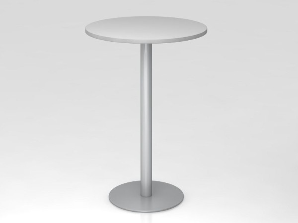 Hammerbacher barový stôl 80cm okrúhly sivý/strieborný, strieborný rám, VSTH08/5/S
