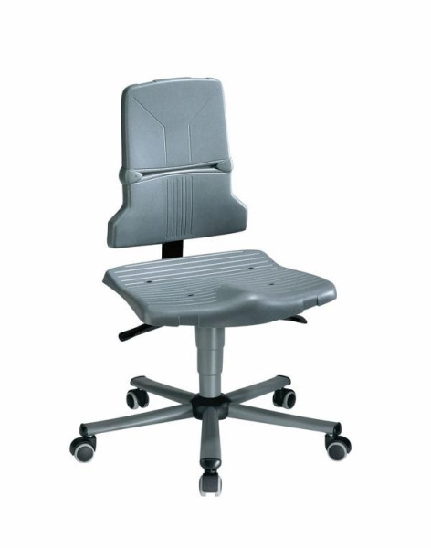 bimos Sintec otočná pracovná stolička, sedadlo a operadlo z plastu, s kolieskami, 9803-1000