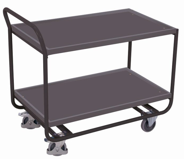 Oceľový stolový vozík VARIOfit, vonkajšie rozmery: 1 090 x 600 x 970 mm (ŠxHxV), st-402.000/AG