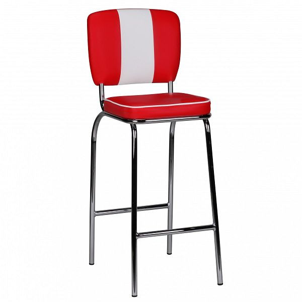 Wohnling barová stolička American Diner 50s retro červená biela, WL1.718