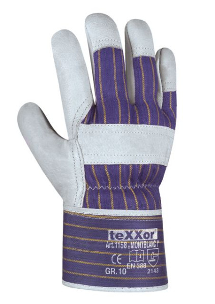 teXXor celozrnné rukavice z hovädzej kože "MONTBLANC I", veľkosť: 10, balenie: 120 párov, 1158-10