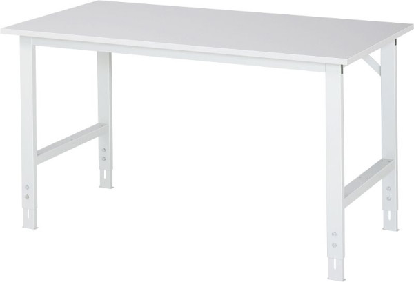 Pracovný stôl série RAU Tom (6030) - výškovo nastaviteľný, melamínová doska, 1500x760-1080x800 mm, 06-625M80-15.12