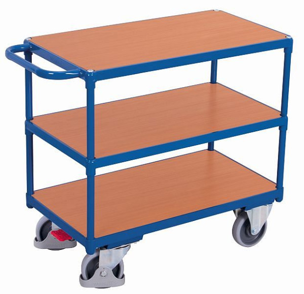 Ťažký stolový vozík VARIOfit s 3 ložnými plochami, vonkajšie rozmery: 1 040 x 500 x 880 mm (ŠxHxV), sw-500,650