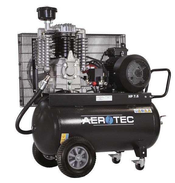 AEROTEC priemyselný piestový kompresor stlačený vzduch 400V mazaný olejom, 690 l/min, pojazdný, 2-stupňový, 2010190