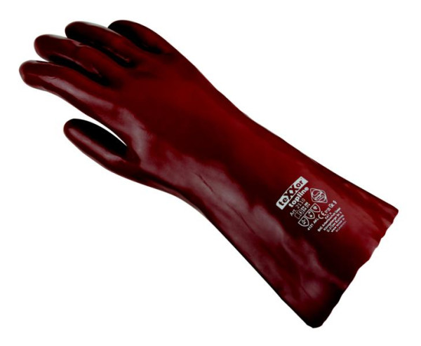 teXXor rukavice protichemickej ochrany "PVC ČERVENÁ HNEDÁ", veľkosť: 10, balenie: 120 párov, 2110-10