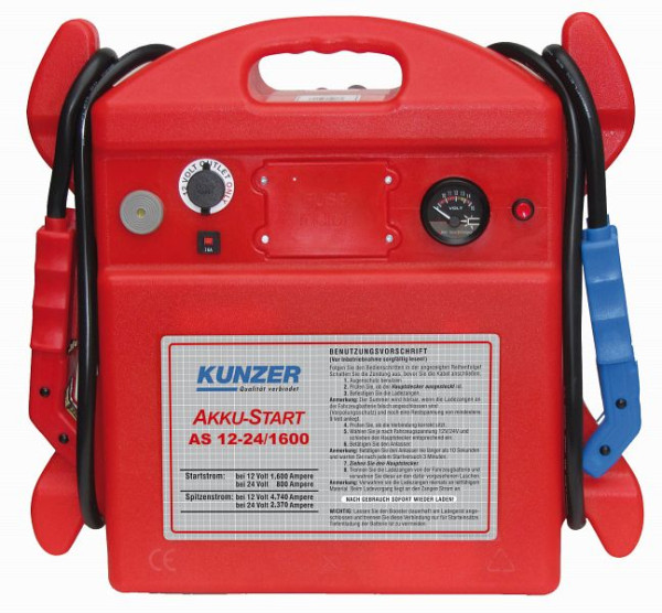 Kunzer akumulátorový štart prenosný 12V 1600A, 24V 800A, AS 12-24/1600