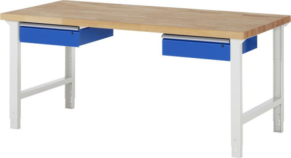 Pracovný stôl RAU séria 7000 - model 7002-1, Š2000 x H900 x V790-1140 mm, 03-7002A1-209B4H.11