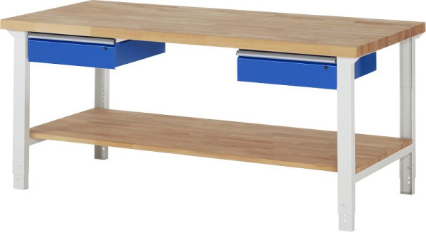 Pracovný stôl RAU séria 7000 - model 7002-7, Š2000 x H900 x V790-1140 mm, 03-7002A7-209B4H.11