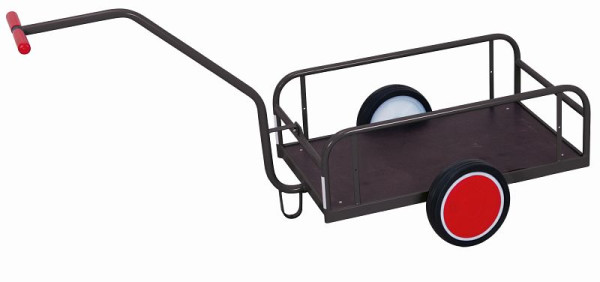 Ručný vozík VARIOfit bez bočnej steny, vonkajšie rozmery: 1 560 x 645 x 780 mm (ŠxHxV), súprava kolies: celogumové obruče, zu-1276/AG