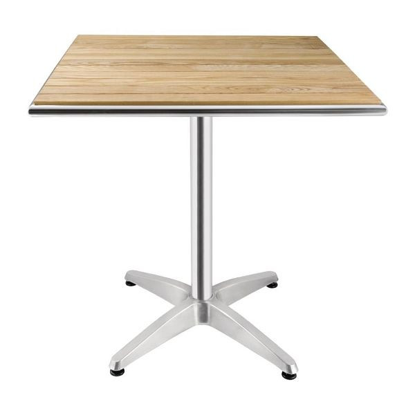 Bolero štvorcový stôl jaseň drevo 1 noha 70cm, CG835