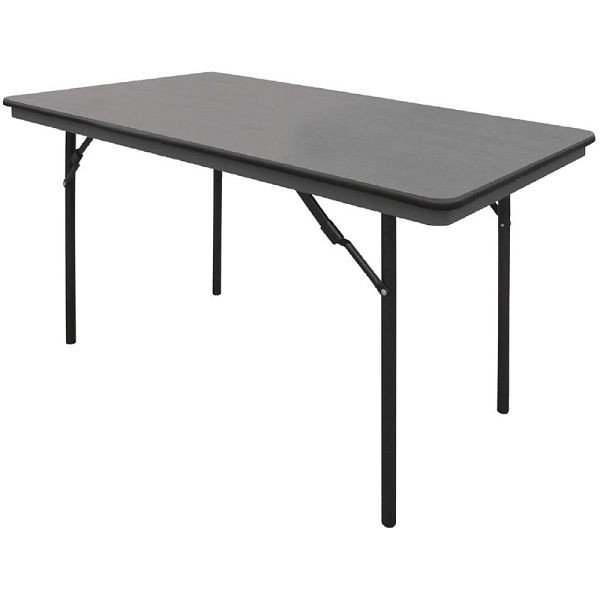 Bolero obdĺžnikový rozkladací stôl čierny 122cm, GC594
