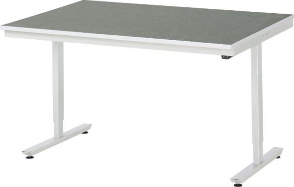 Pracovný stôl RAU série adlatus 150 (elektricky výškovo nastaviteľný), pracovná doska s linoleom/univerzálnym poťahom, 1500x720-1120x1000 mm, 08-AT-150-100-L