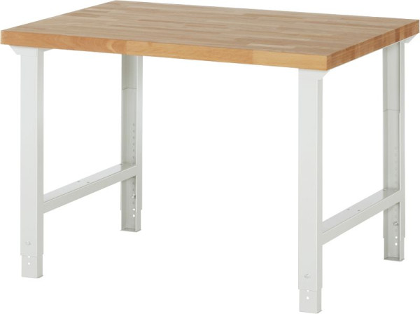 Pracovný stôl RAU séria 7000 - model 7000-1, Š1250 x H900 x V790-1140 mm, 03-7000-1-129B4H.12