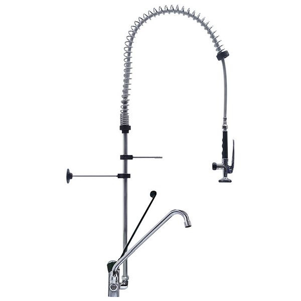 Gastro-Inox monobloková predoplachová sprcha vybavená hands-free ovládaním a otočným žeriavom, 1200 mm, High Performance, 402.111