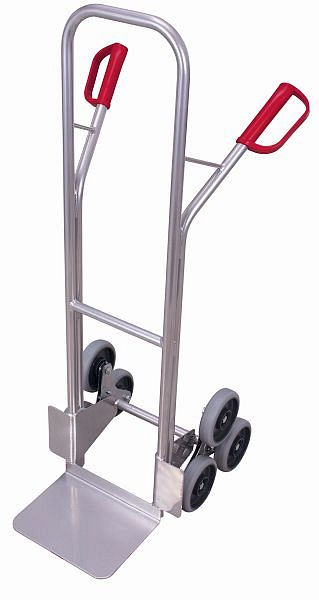 Hliníkový schodiskový vozík VARIOfit, 2 hviezdice trojramenného kolesa, vonkajšie rozmery: 620 x 625 x 1 310 mm (ŠxHxV), ap-710,208